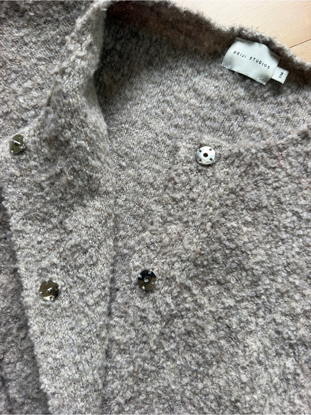 Deiji Studios Bouclé wrap Cardigan